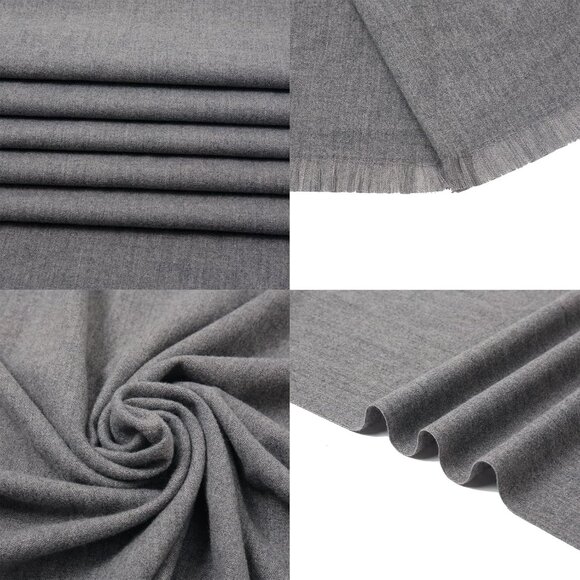 🆕 Women Grey Wedding Evening Dress Pashmina Shawl Winter Foulard Femme Wraps - Picture 7 of 7